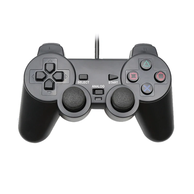 Black Для PS2 проводной пульт дистанционного управления для PS2 игровая консоль контроллер для sony PS2 проводной джойстик геймпад для детей подарок - Цвет: Black