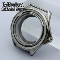 miuksi 41mm silver sterile case sapphire glass fit nh35 nh36 eta 2836 mingzhu dg 2813 3804 miyota 8205 8215 821a movement