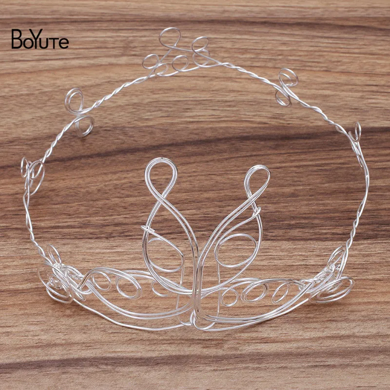 

BoYuTe (2 Pieces/Lot) 18CM Diameter Metal Iron Handmade Crown Tiara Materials Factory Direct Sale DIY Jewelry Accessories