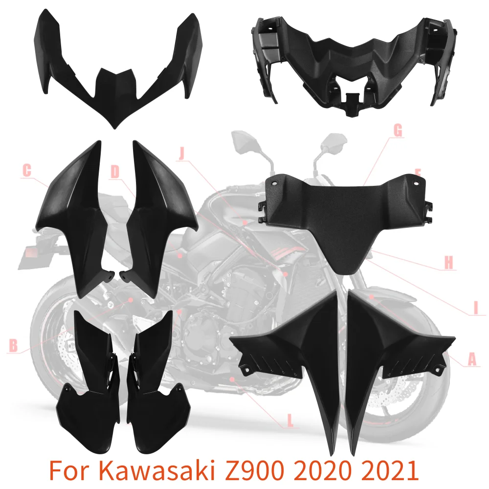 

2021 Z 900 Motorcycle Upper Lower Front Headlight Bracket Cover For Kawasaki Z900 2020 Fairing Side Unpainted Accessories