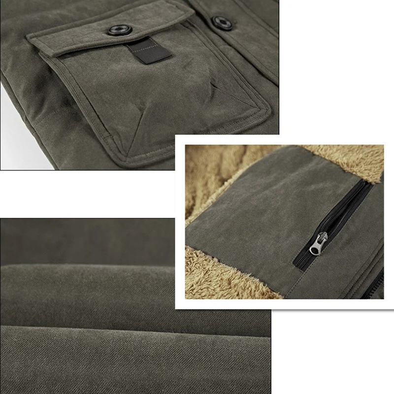 

Fur Collar Hooded Mens Parka Coats Winter Large Size 6XL Streetwear Dad Warm Jackets European Clothing Army Mans Overcoats A879