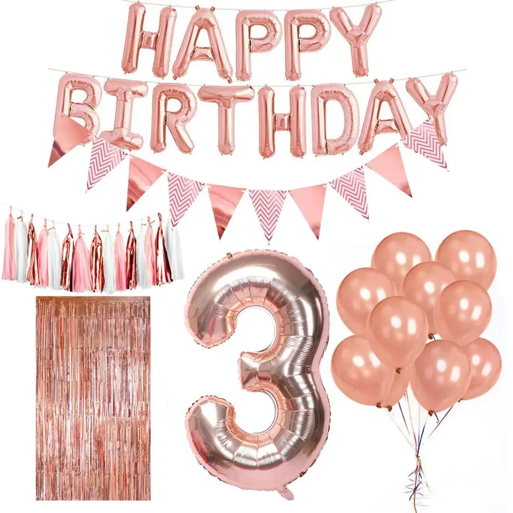 Новый пакет воздушных шаров для мальчиков и девочек 1 год малышей день рождения