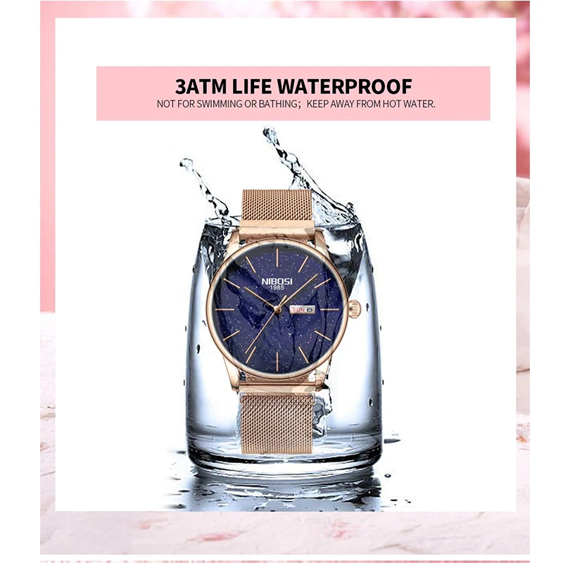 Часы наручные NIBOSI мужские/женские кварцевые роскошные простые