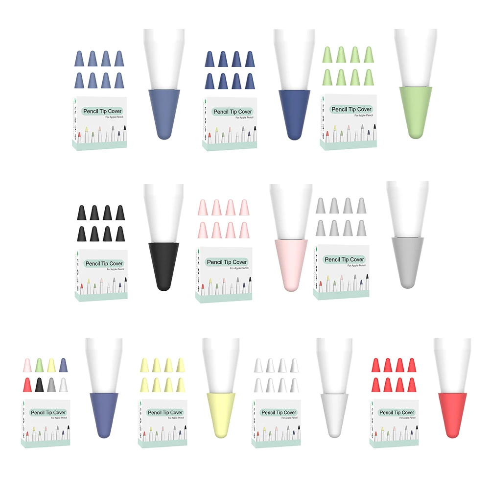 

Замена силиконовый наконечник чехол перо кожного покрова 8 шт. стилус ручка для тачскрина Защитный чехол для сенсорного экрана наконечник д...