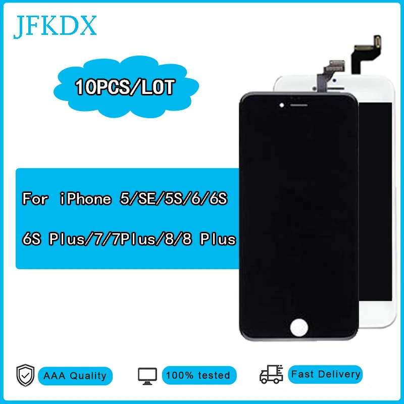 Pantalla LCD de calidad perfecta para Iphone 6s 6 7 8 Plus, montaje de digitalizador de repuesto para iphone 6s 6 7 8, 10 unids/lote-0