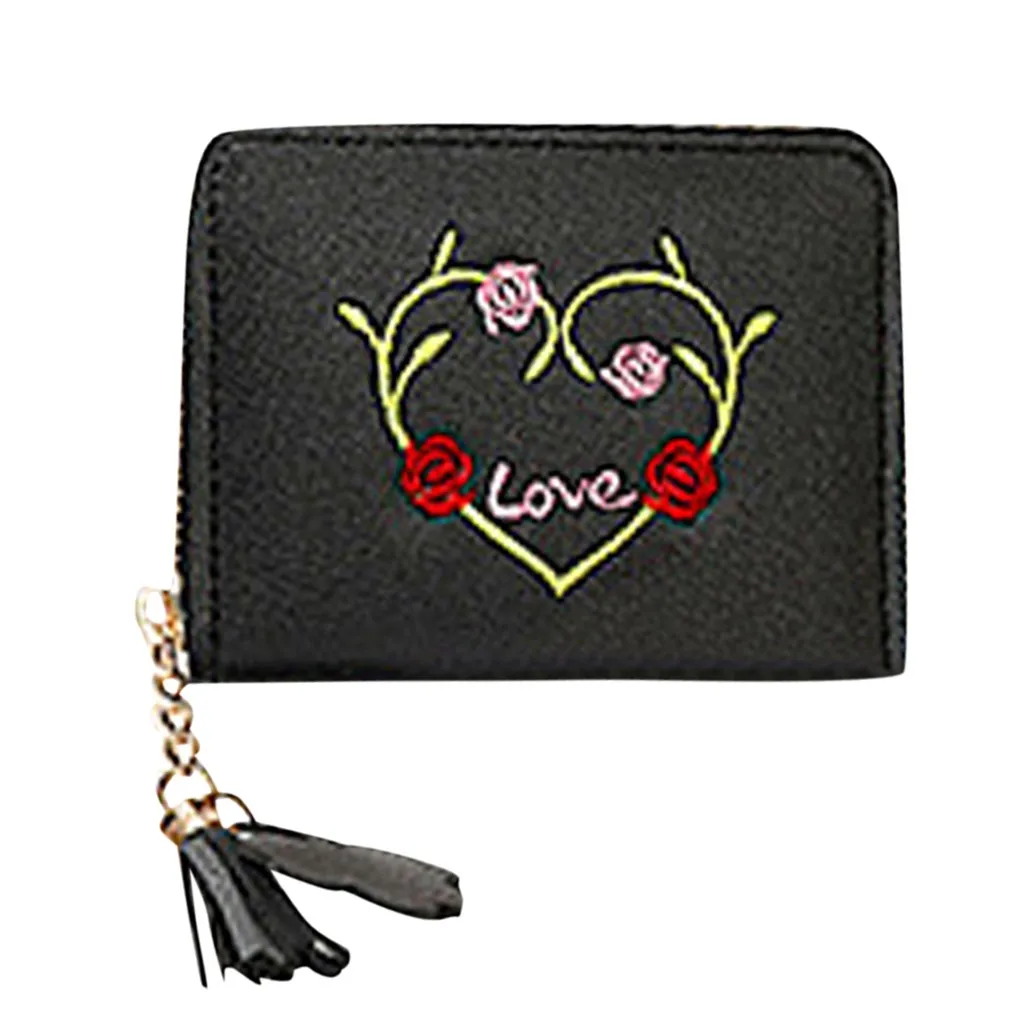 Женский кошелек с вышивкой сумка для монет ношения на улице трендовые держатель