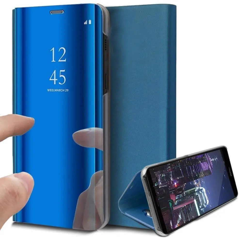 Зеркальный флип чехол для Huawei Honor 9A 9C 9S 10i 20S 9X Pro 8A 8S 8X 10 20 Lite Y5 Y6 Y7 2019 Y5P Y6P Y7P 2020 P30 P40 E