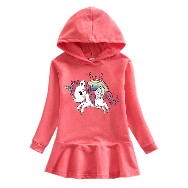 Teenster костюм принцессы для маленьких девочек осенняя одежда с единорогом Детские