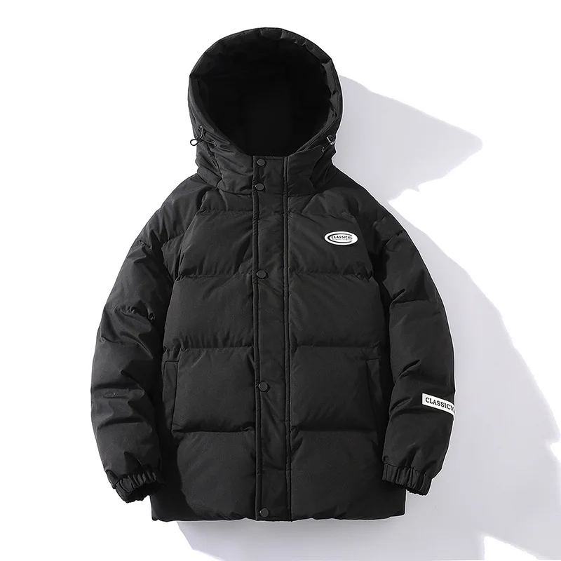 Men's Fashion Hooded Cotton-padded Clothes Autumn/Winter Warmth and Thickening Couple Style Trendy Brand Loose Harajuku Clothing