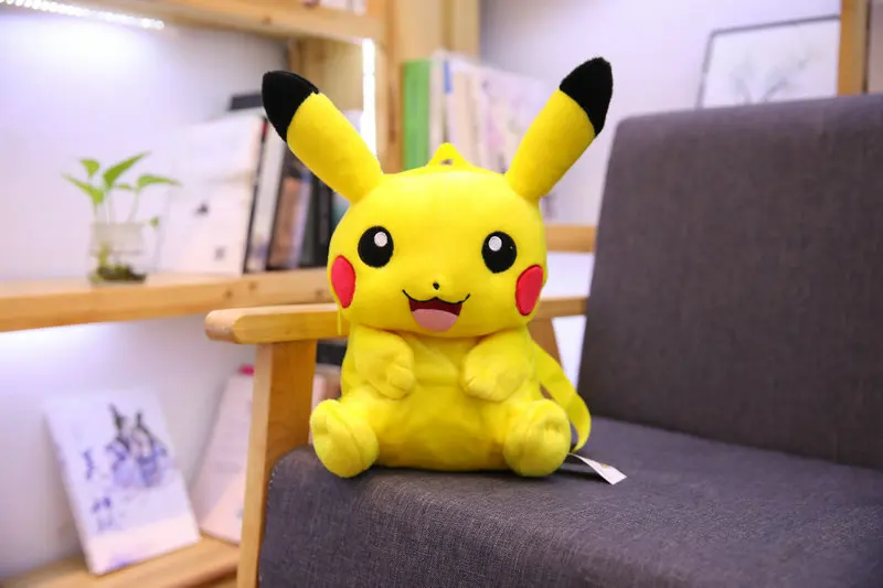 backpack Pikachu очень мягкий детский рюкзак, Высококачественная Милая шапка, подвижные уши, мягкая кукла, сумка через плечо, Подарочный Кошелек для монет, игрушка для детей - Цвет: backpack