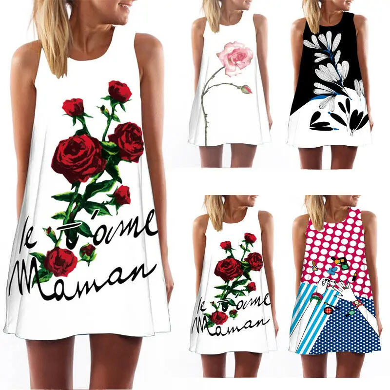 В наличии на складе в Великобритании шикарное платье без рукавов Повседневная