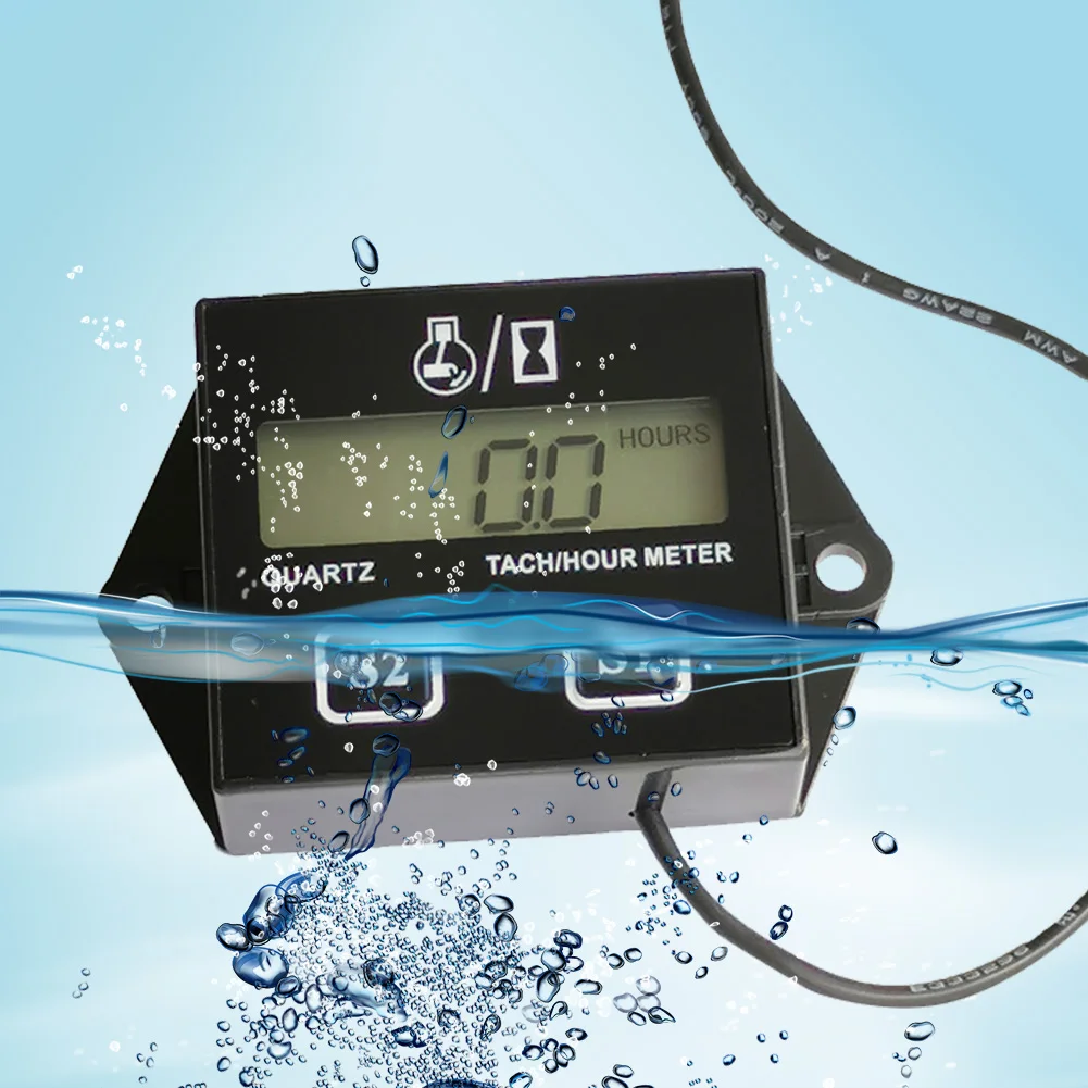 

Digital Motorcycle Tach Hour Meter Motorbike Car ATV Boat Engine Gauge Tachometer LCD Display Rpm Test Detector Tool