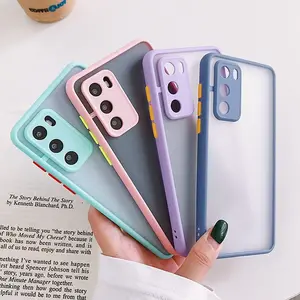 skin feel frostedphone case for oppo a5 a9 2020 a5s a7x a3s a31 a52 a92 reno 4 pro realme 5 c15 c11 camera lens protection cover free global shipping