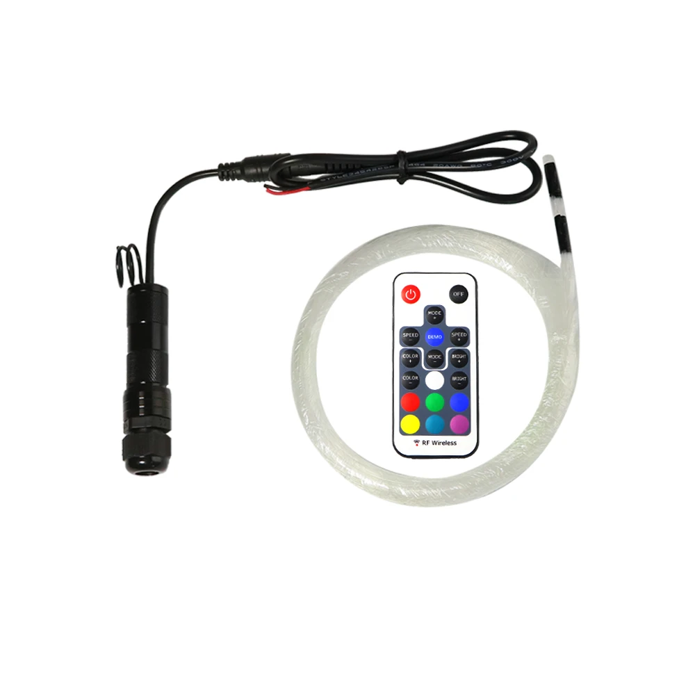 DC12V 2W RGB led волоконно-оптическое освещение 0,75 мм* 50 шт.* 2 м оптическое волокно для украшения автомобиля Звездные огни