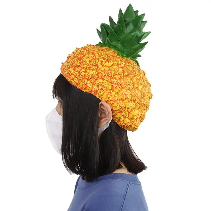 Мягкая латексная шляпа с фруктами и ананасами на Хэллоуин забавная реквизит для