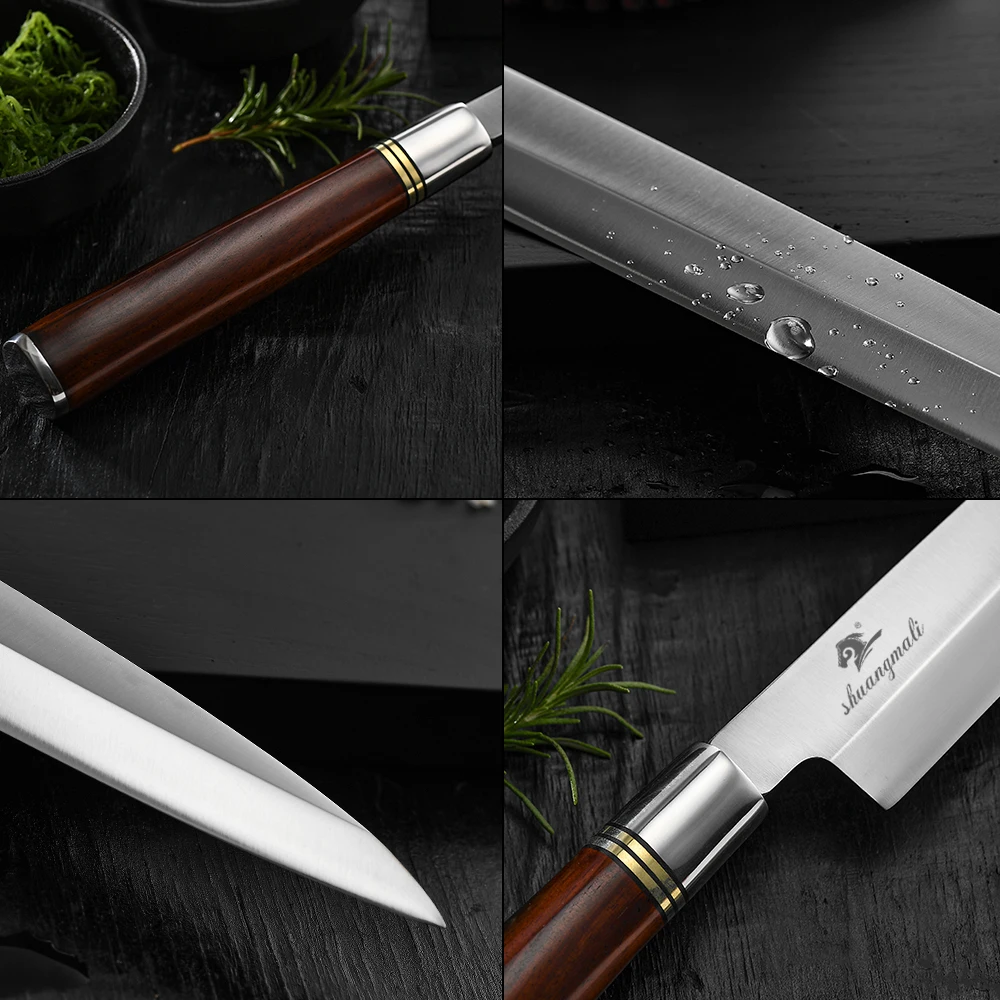 Hight Quality 10 inch Sushi Knife Japanese Yanagiba Salmon Knive Germany 1.4116 Steel With Dalbergia Handle | Дом и сад