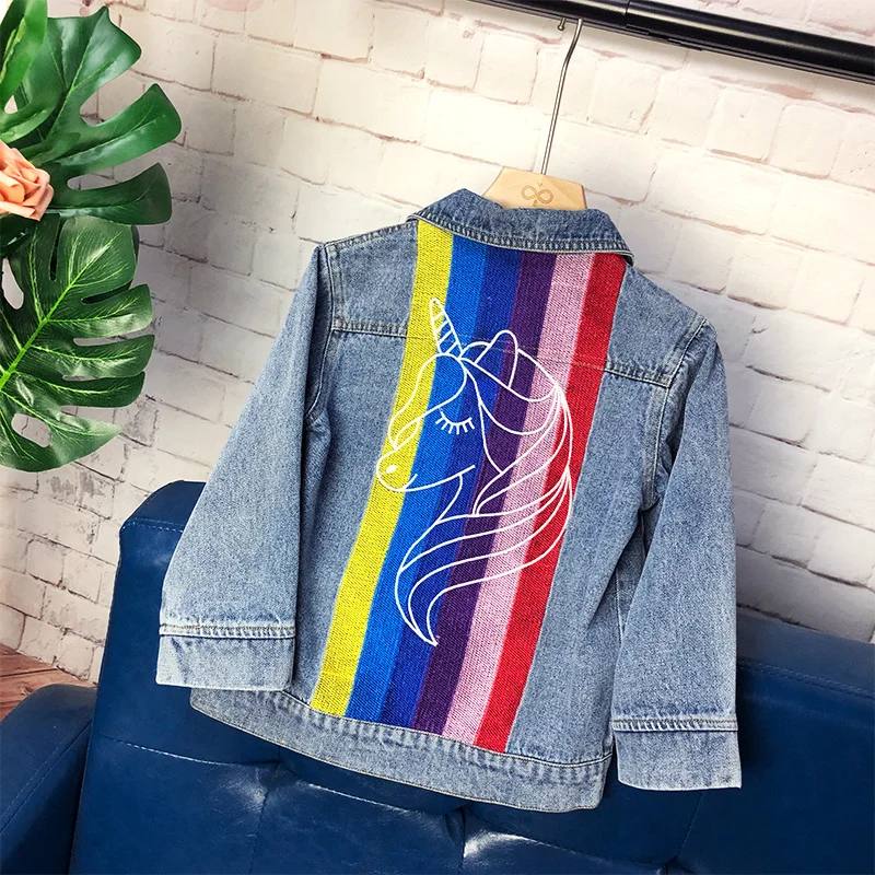 Babyinstar Baby Girl Jacket For Children Jeans Autumn Clothing Denim Girls Patchwork Mesh Coat | Детская одежда и обувь