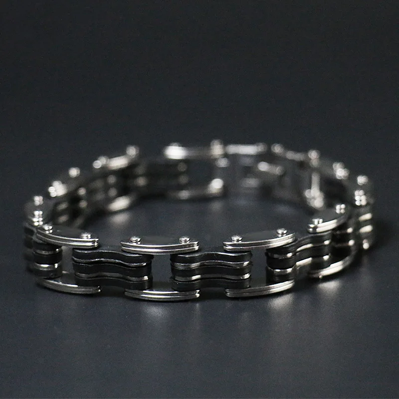Высокое качество Мужская велосипедная цепь мотоциклетная браслет из
