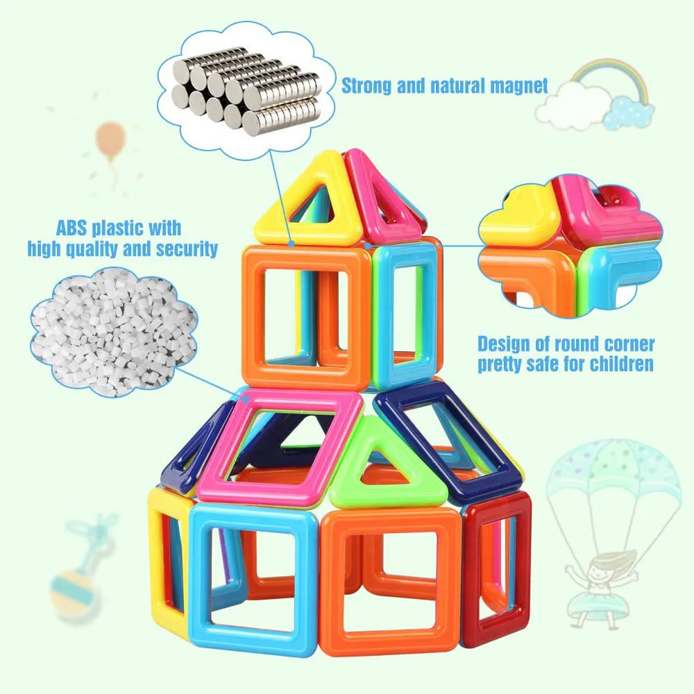 30-252Pcs 3D Magnetic Building Blocks Magnet Constructor Block Construction Set Toys for Kids Gifts Game Creativity Educational | Игрушки и