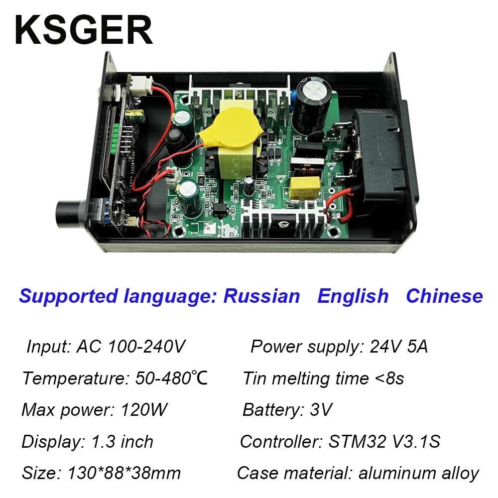 KSGER T12 паяльник STM32 V3.1S OLED DIY пластик FX9501 ручка электрические инструменты быстрый нагрев T12 железные наконечники 8s банки
