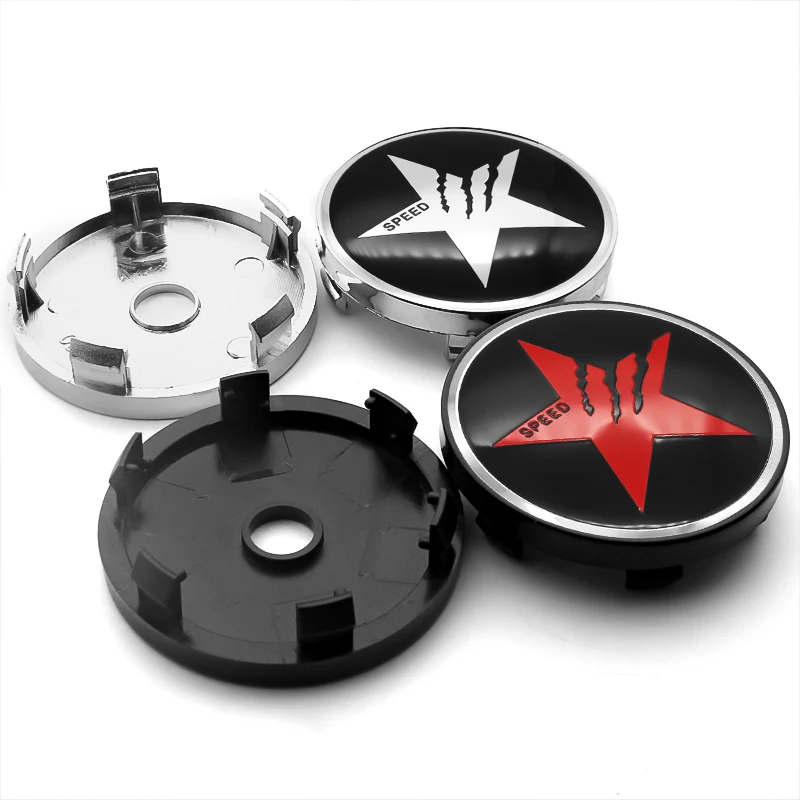 4 шт. 60 мм Скорость логотип Автомобильное моделирование Центральная втулка