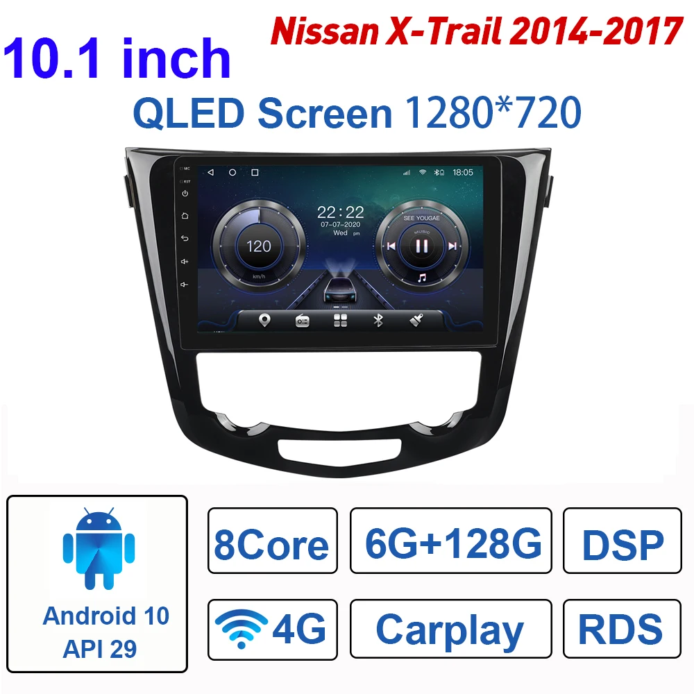 

TS10 For Nissan X-Trail 2014-2017 Android 10 Car Radio Multimedia Video Player 10'' Navigation Stereo GPS Wifi Bluetooth 2 Din