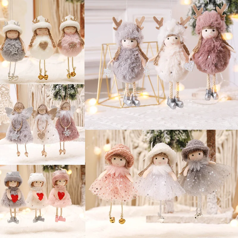 

3pcs Merry Christmas Decorations For Home 2021 Christmas Angel Doll Xmas Navidad Noel Gifts Christmas Ornament New Year 2022
