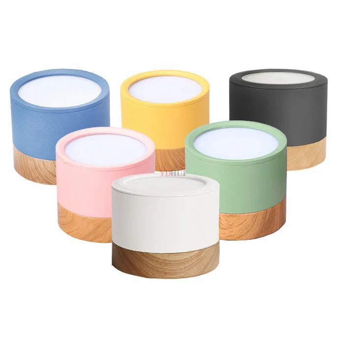 Светодиодный потолочный светильник деревянный с поверхностным креплением лампы