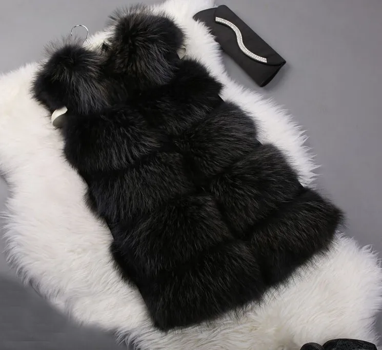 70cm black Розничная/, женский жилет из натурального меха енота, жилет из натурального меха, женская зимняя теплая верхняя одежда из натуральной кожи для девочек, меховой жилет, пальто - Color: 70cm black