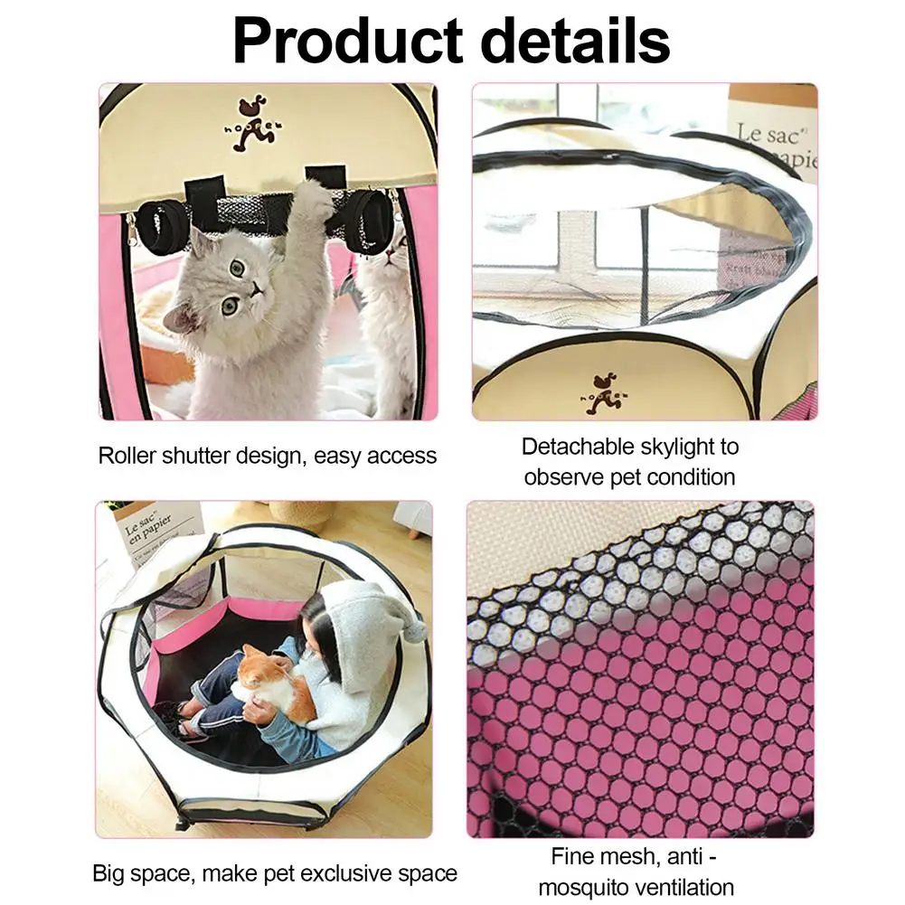 Ограда для домашних животных Интерактивная восьмиугольная палатка кошек