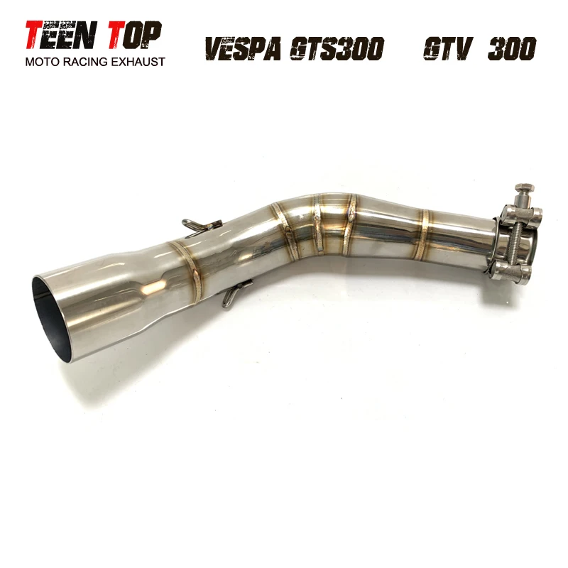 

For Vespa GTS300 Exhaust Middle Link Pipe GTS 300 SEI GIORNI HPE Engine 2008-2020 Piaggio Exhaust GTV250 300 GTS125 150 IE Tube