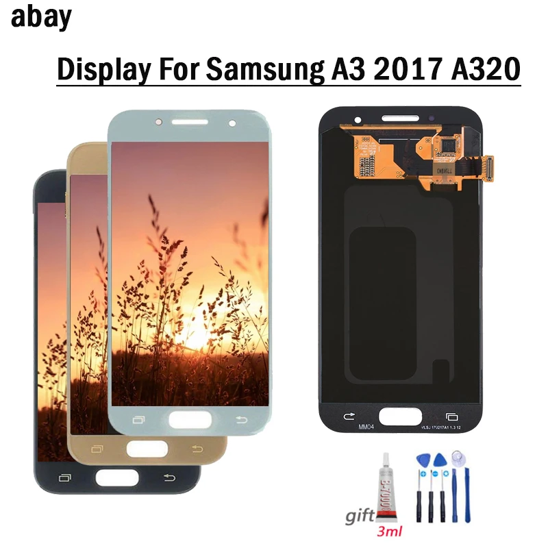 ЖК дисплей для Samsung Galaxy A3 2017 A320 A320F A320M A320Y с сенсорным экраном и дигитайзером в