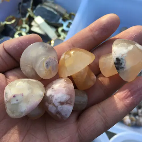 Cristal de seta de cuarzo de &aacute;gata Natural, Cr&aacute;neo tallado a mano, Reiki curativo, 2 uds.-1