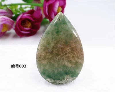 Подвеска из натурального агата в виде капли воды листья нефрит миелин подвеска