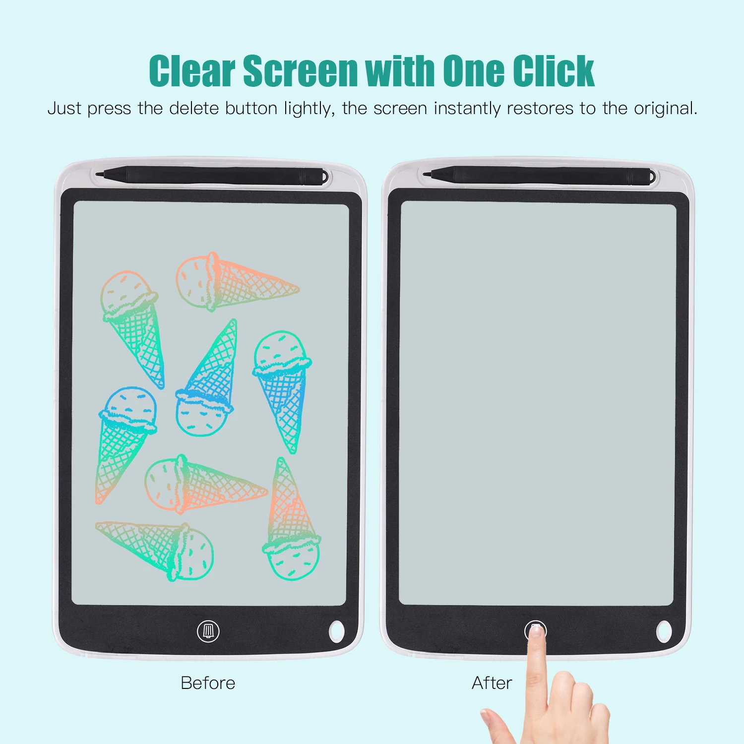 Планшет для письма с цветным экраном 10 дюймов ЖК дисплей полупрозрачная копия