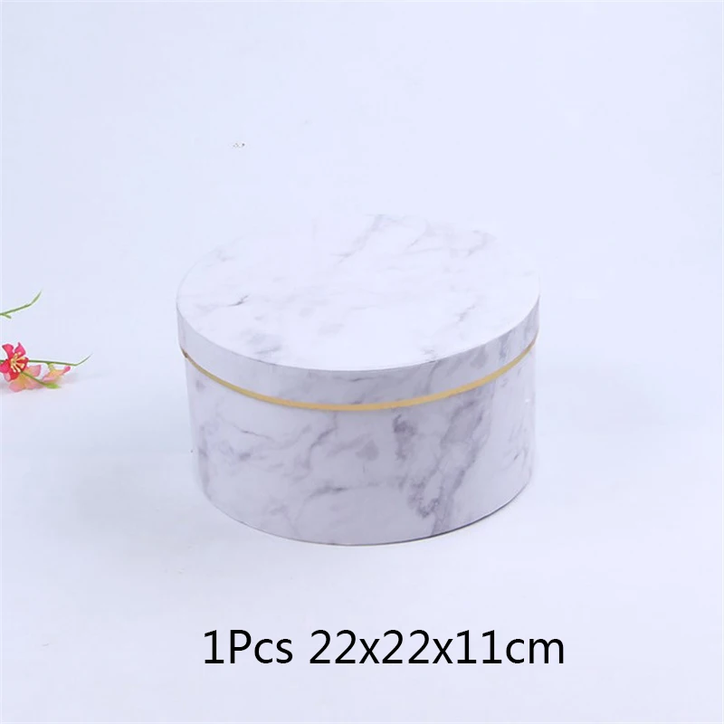 A 1 Pcs 22x22x11cm Рождественский креативный Простой Мраморный Стиль Подарочная коробка флорист шляпа Коробки Подарочный пакет конфеты коробка упаковка Цветы Подарки вечерние принадлежности - Цвет: A 1 Pcs 22x22x11cm