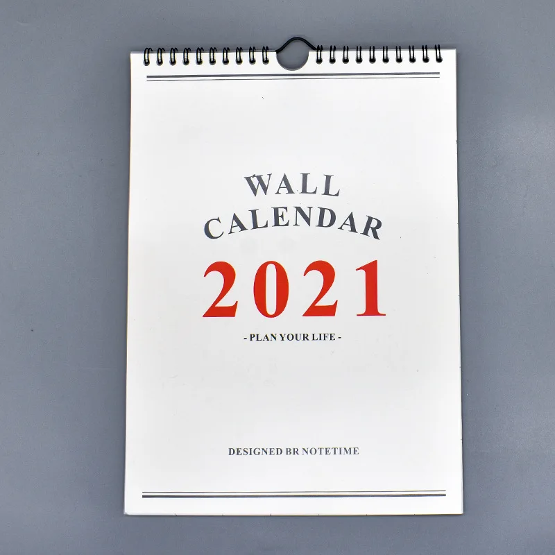 

2021 Wall Calendar Painted Schedule Planner DIY Notepad Agenda Organizer Office Supplies Calendary Workpad with Stickers & Rope