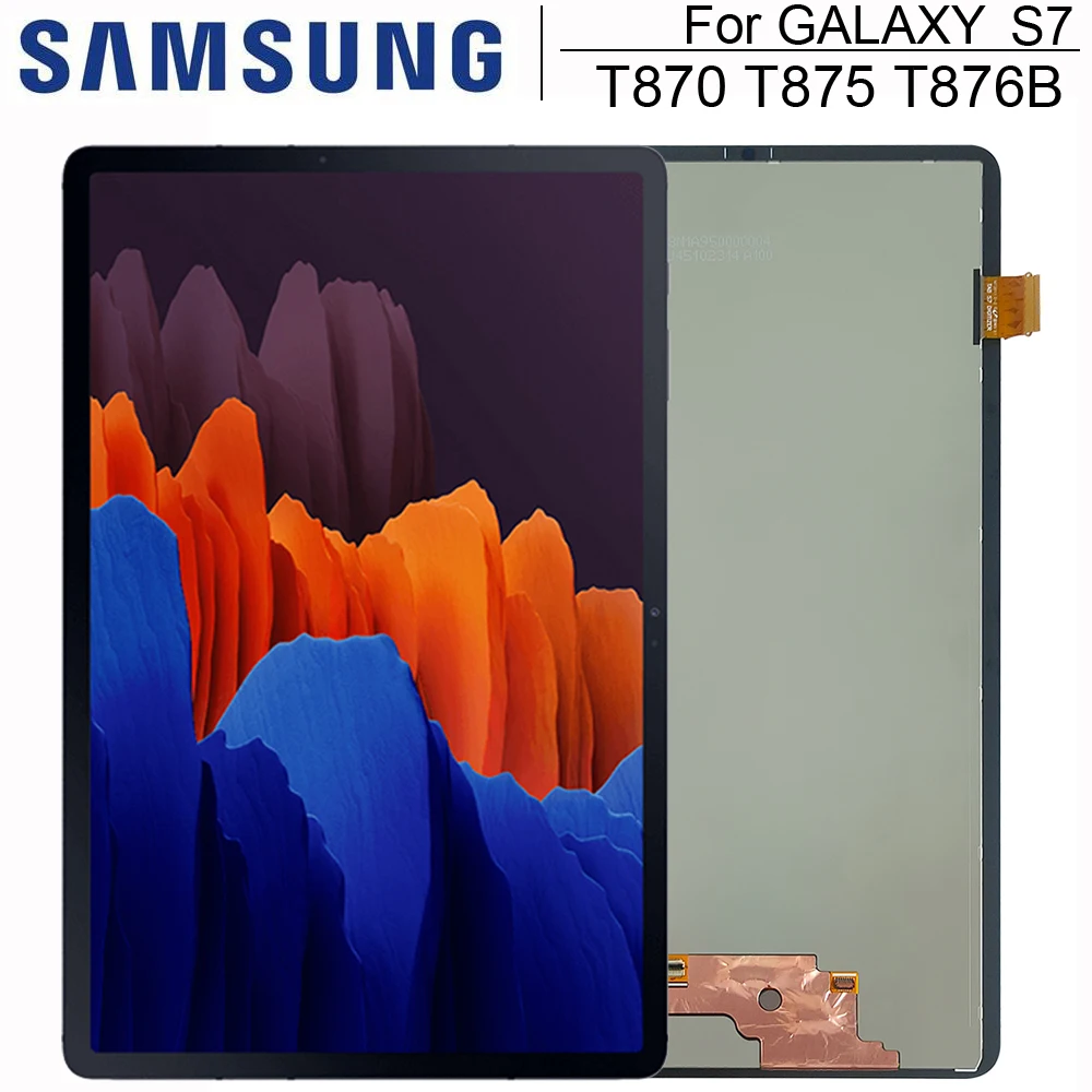 

11,0 "для Samsung Galaxy Tab S7 ЖК-дисплей с сенсорным экраном дигитайзер панель в сборе для Сань Син Tab s7 SM-T870 ЖК T875 T876B с ЖК-дисплеем