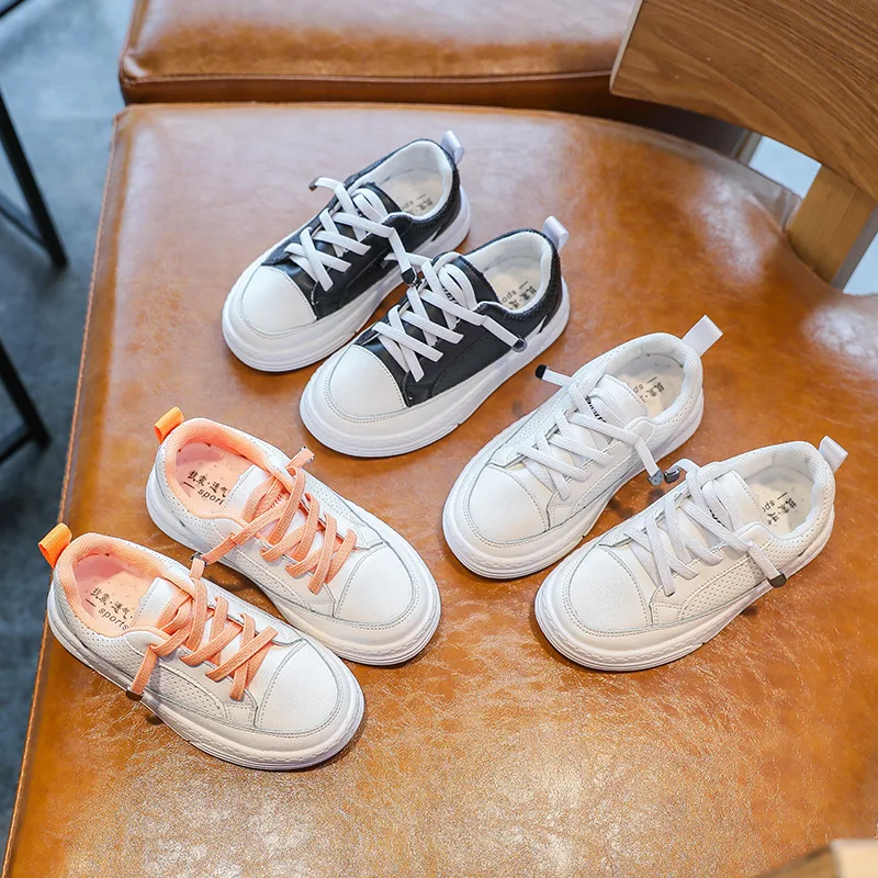

2021 New Children's Leisure Sports Shoes Spring Autumn Kids Father Sports Small White Shoes Fashion Board Shoes Dropshipping