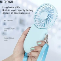 new hanging neck foldable small electric fan portable handheld creative student dormitory sports usb outdoor mini fan