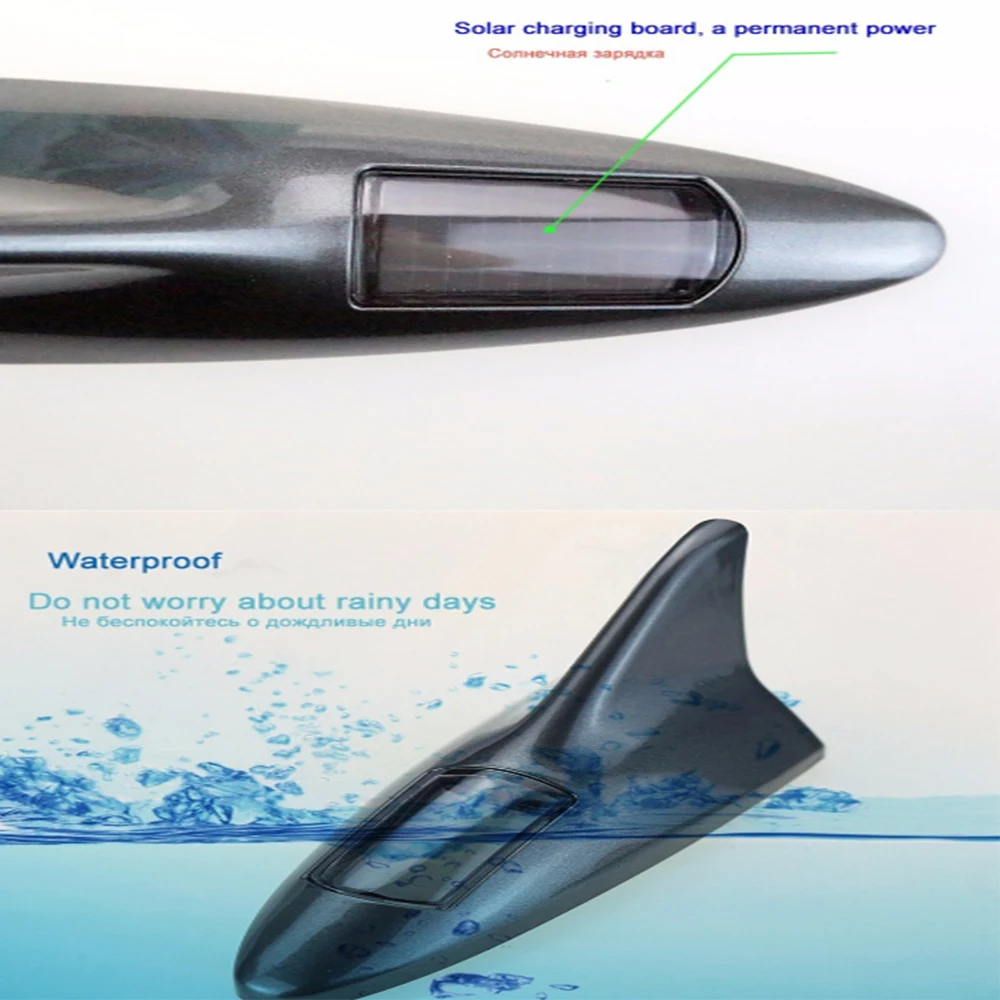 

Shark Fin Safety Warning Lights Waterproof Rear Tail Light Type Auto Car Solar Powered Controller Universal Aerial Antenna CI
