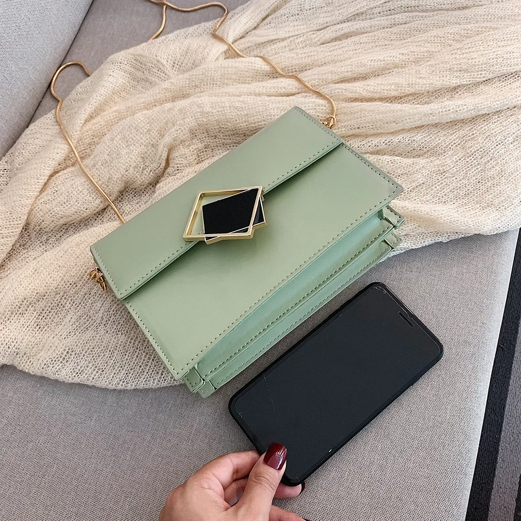 

Small Square Bag 2019 Summer Fashion New High Quality Women's Designer Handbag Lock Chain Shoulder Messenger Bags #NP