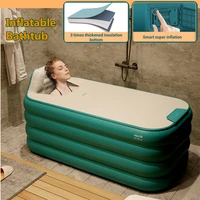 1 31 4m bathing barrel adult inflatable bathtub thicken foldable bath tub household full body sweat steaming baby swimming tub