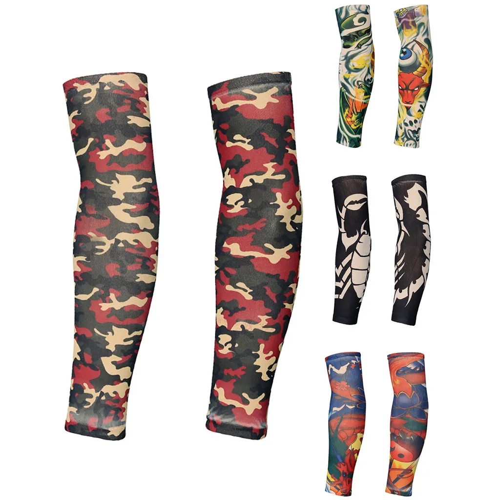 Накладки для татуировки на руки Slip Tattoo Sleeves, 1 пара, дизайны для велоспорта, бега и искусства, эластичные, временные, защищают от солнца, стильные, горячая новинка 2019.
