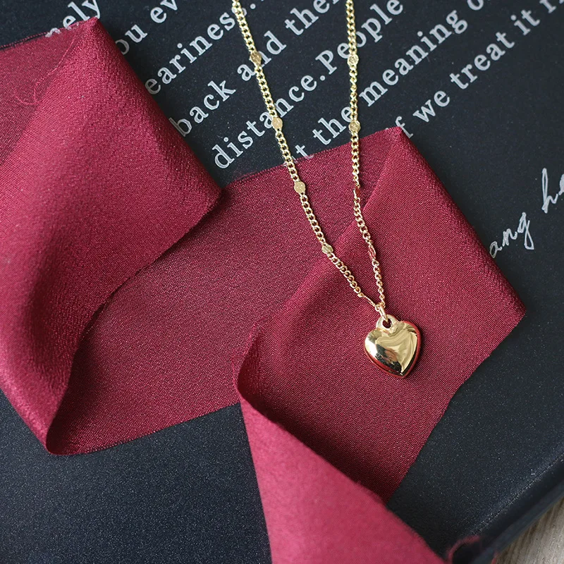 Ожерелье из нержавеющей стали с цепочкой на ключицу в форме сердца | Украшения и