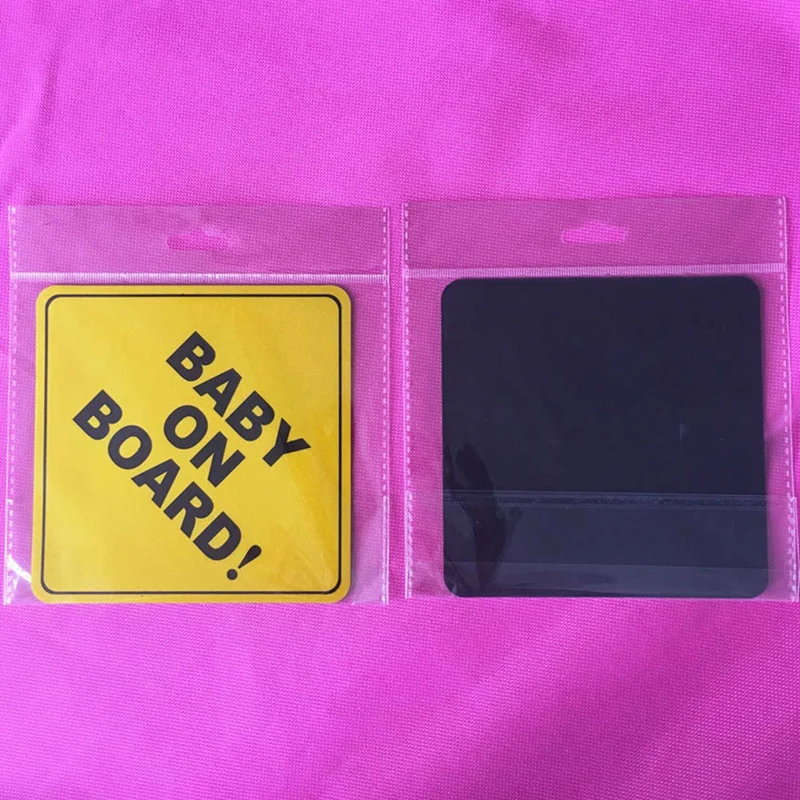 

1 Pcs Baby on Board Warning Safety Bumper Sticker Sign & 500 PcsThank You Pink Stickers Baking Label