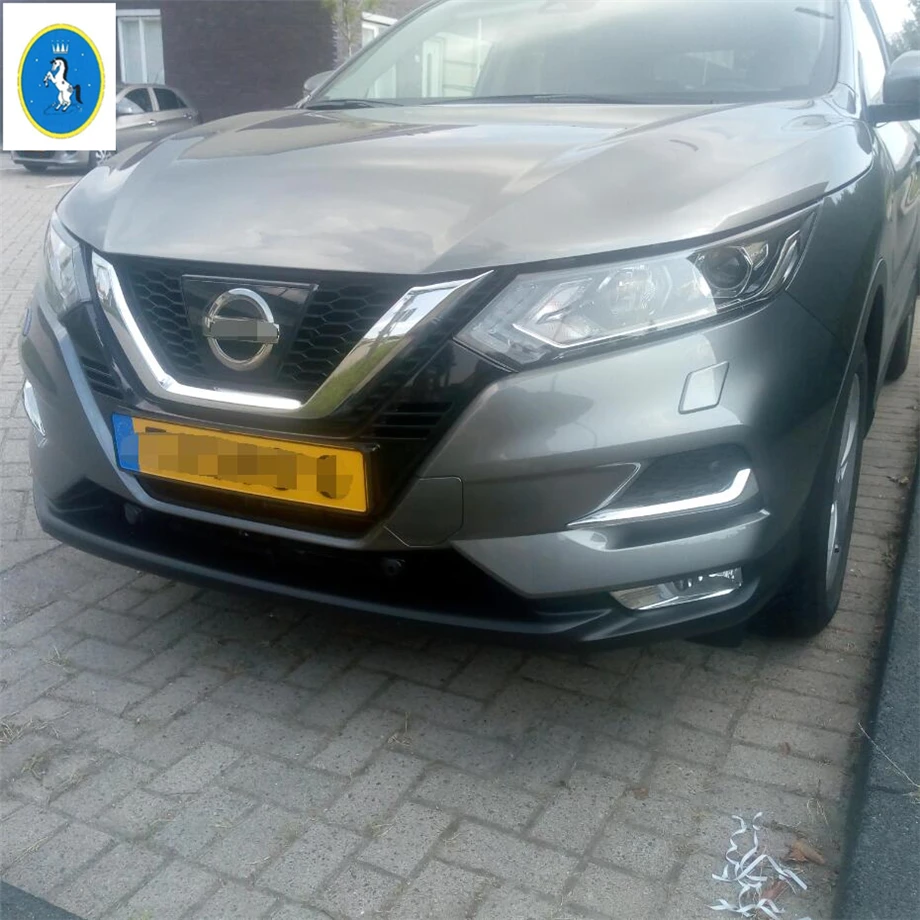 Yimaautotrims передние противотуманные фары лампа век бровей Крышка Накладка для Nissan Qashqai J11 ABS хром/углеродное волокно вид