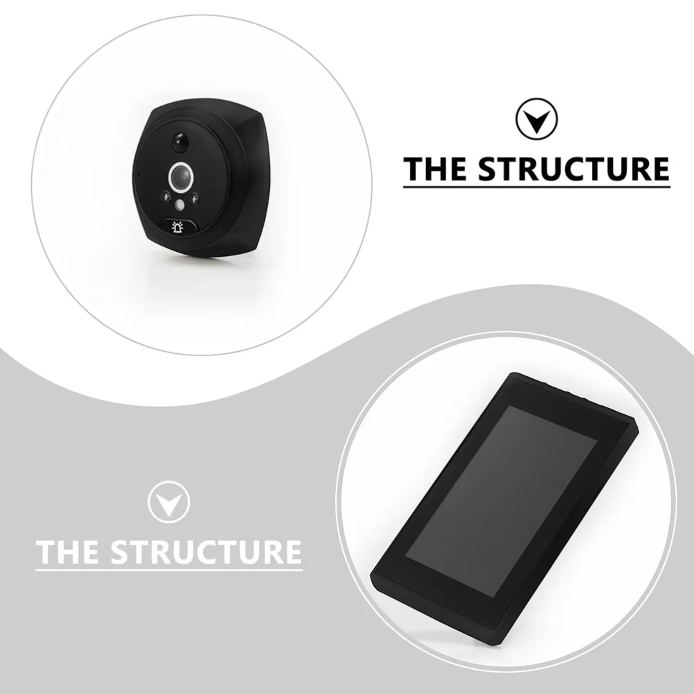 

1 Set of 720P High-definition Monitor Smart Electronic Doorbell (Black)