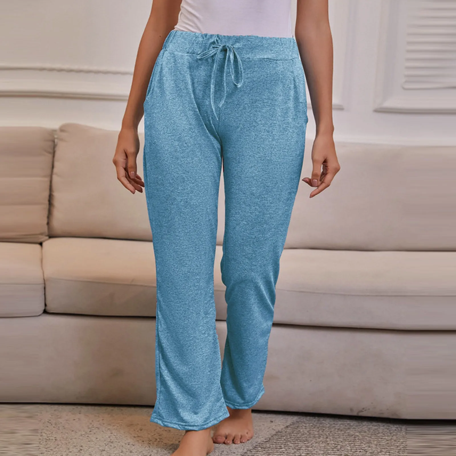 

Women's Casual Solid Color Quick Dry Wide Leg Yoga Pants Sports And Fitness Pant Fitness Running Gym Sports Active Pants Legging
