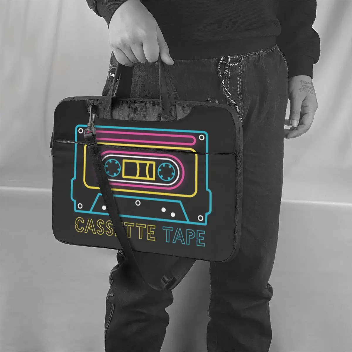 

Cassette Laptop Bag Case Fashion Travel Computer Bag Messenger Shockproof Laptop Pouch